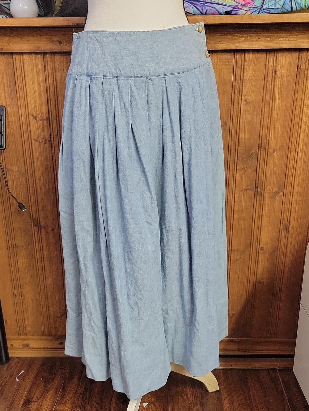 All Week Long Light Blue Pleated Maxi Skirt - Women's 12